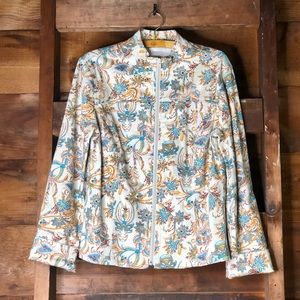 Orvis Floral Zip Up Jacket